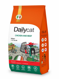 Dailycat Casual line Kitten Chicken and Beef сухой корм для котят с курицей и говядиной - 400 г