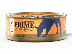 Prime Meat влажный корм для взрослых собак филе курицы с лососем, в желе, в консервах - 325 г х 4 шт
