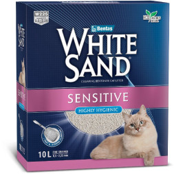 White Sand Sensitive комкующийся наполнитель для чувствительных кошек без запаха - 8,5 кг (10 л)