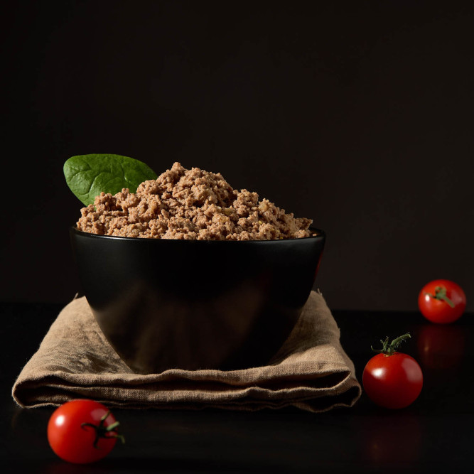 Мнямс Delicatesse "Сальтимбокка по-римски" влажный корм для собак паштет из индейки с ветчиной и телятиной, в консервах - 400 г х 12 шт