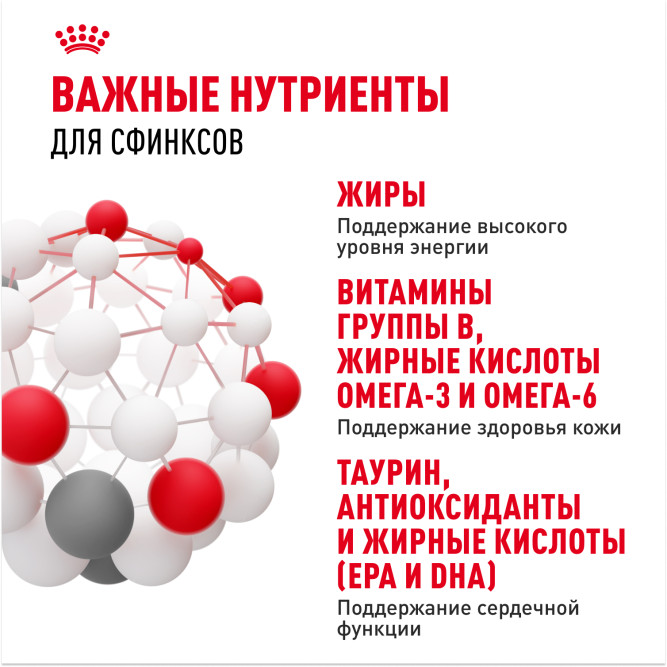 Royal Canin Sphynx сухой корм для взрослых кошек породы сфинкс - 400 г