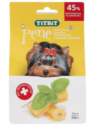 TiTBiT PENE лакомство для собак печенье с сыром и зеленью - 200 г
