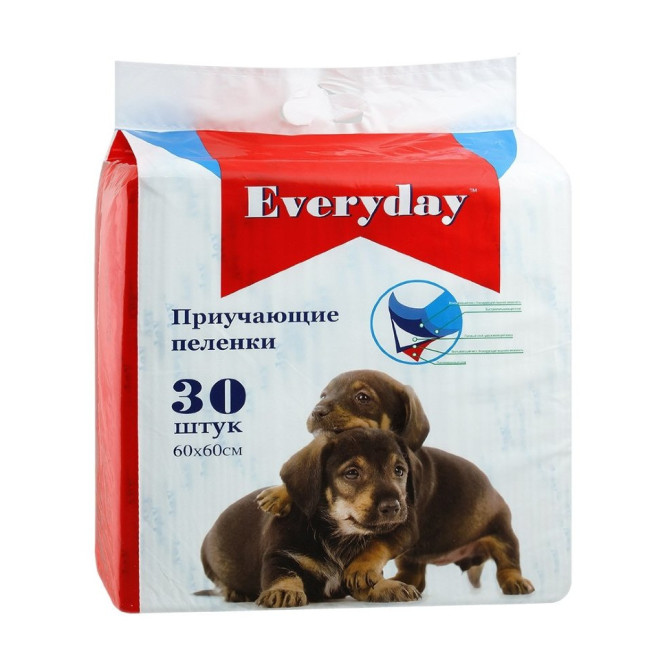 Everyday впитывающие пеленки для животных гелевые, 60х60 см - 30 шт