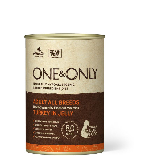 ONE&amp;ONLY Turkey влажный корм для собак с индейкой в консервах - 400 г