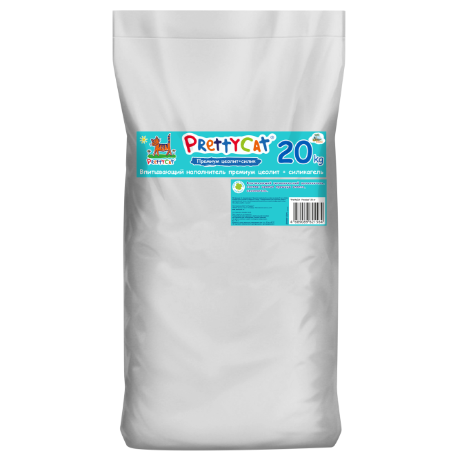 PrettyCat Premium наполнитель впитывающий для кошачьего туалета, с ароматом "Тропики" - 20 кг