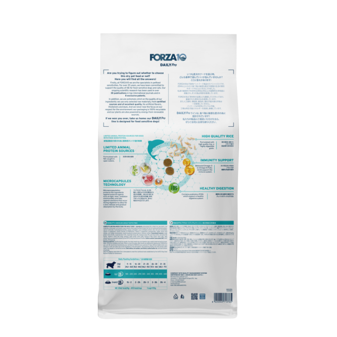 Forza10 DAILYPro Dog Adult Medium сухой монобелковый корм для взрослых собак средних пород с рыбой - 12 кг