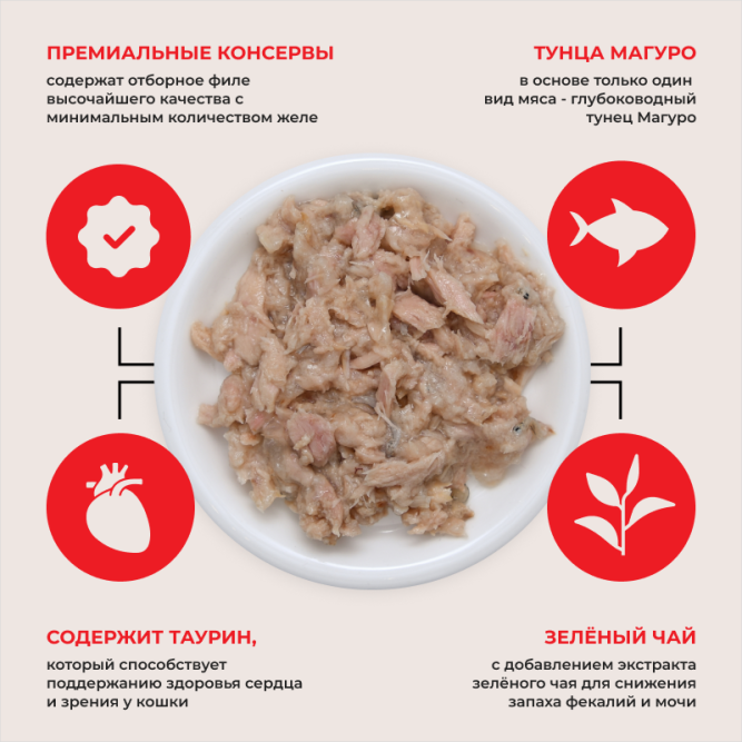 Inaba Ciao Can влажный дополнительный корм для взрослых кошек с филе тунца Магуро и мальками ширасу в желе, в консервах - 85 г х 24 шт