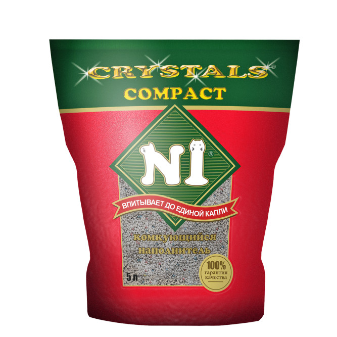 Наполнитель N1 Compact комкующийся для кошачьего туалета 5 л