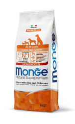 Monge Dog Speciality Line Monoprotein сухой корм для щенков всех пород с уткой, рисом и картофелем - 12 кг
