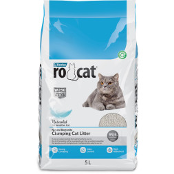 Ro Cat комкующийся наполнитель для кошек, без пыли, натуральный - 5 л (4,25 кг)