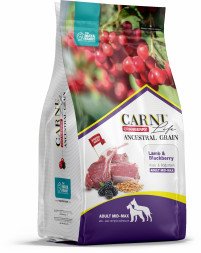 CARNI LIFE Medium Maxi сухой корм для взрослых собак средних и крупных пород с ягненком, ежевикой и клюквой - 2,5 кг