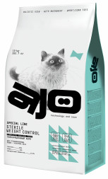 AJO Cat Sterile Weight Control сухой корм для стерилизованных кошек, для контроля веса, с курицей - 10 кг