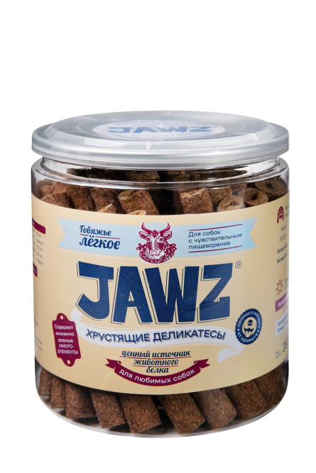 JAWZ Хрустящие Деликатесы лакомство для собак, говяжье легкое - 350 г