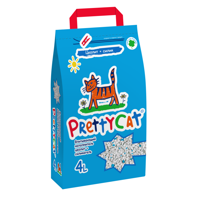 PrettyCat Naturel наполнитель впитывающий для кошачьего туалета, без аромата - 4 л (2 кг)