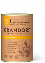 Grandorf duck With Turkey влажный корм для собак всех пород, утка с индейкой - 400 г х 12 шт