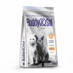 Buddy&Sol Care Sterilized сухой корм для взрослых стерилизованных кошек с индейкой и уткой - 10 кг