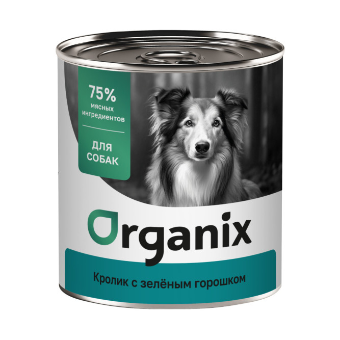 Organiх консервы для собак с кроликом и горохом - 750 г х 6 шт