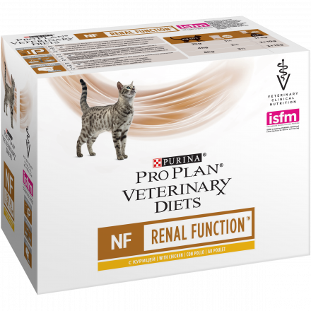 Purina Pro Plan Veterinary Diets NF Renal Function влажный корм для взрослых кошек при заболеваниях почек с курицей - 85 г х 10 шт