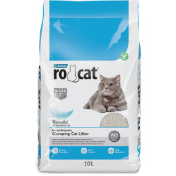Ro Cat комкующийся наполнитель для кошек, без пыли, натуральный - 10 л (8,5 кг)