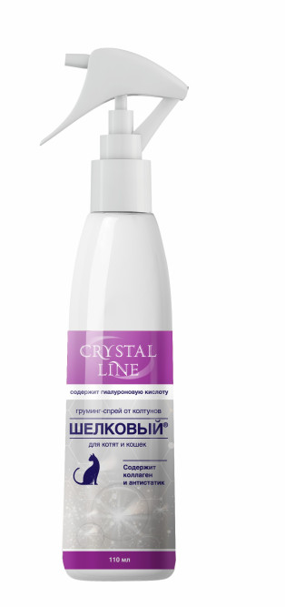 Apicenna Crystal Line Шелковый груминг-спрей от колтунов для кошек и котят - 110 мл