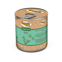 Organic Сhoice влажный корм для взрослых собак 100% гусь в консервах - 340 г х 12 шт