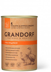 Grandorf goose With Quail влажный корм для собак всех пород, гусь с индейкой - 400 г х 12 шт