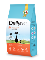 Dailycat Kitten Turkey&amp;Rice для котят, беременных и лактирующих кошек с индейкой - 3 кг