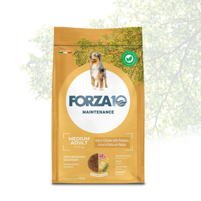 Forza10 Maintenance Dog Adult Medium сухой корм для взрослых собак средних пород с курицей и картофелем - 12 кг