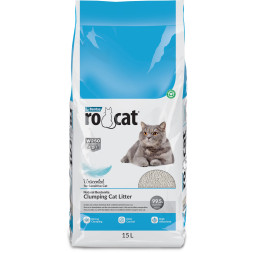 Ro Cat комкующийся наполнитель для кошек, без пыли, натуральный - 15 л (12,75 кг)