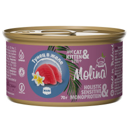 Molina консервы для котят и кошек с тунцом, в желе - 70 г x 12 шт