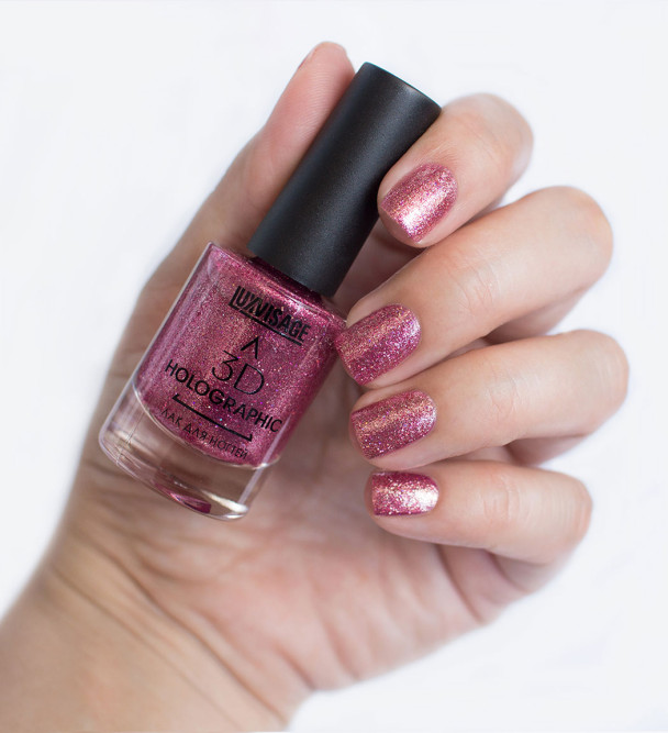 LUXVISAGE лак для ногтей 3D HOLOGRAPHIC, тон 706 Яркий гранат