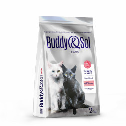 Buddy&Sol Care Sterilized сухой корм для взрослых стерилизованных кошек с индейкой и говядиной - 2 кг