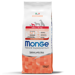 Monge Dog Speciality Line Monoprotein сухой корм для щенков мелких пород с лососем и рисом - 7,5 кг