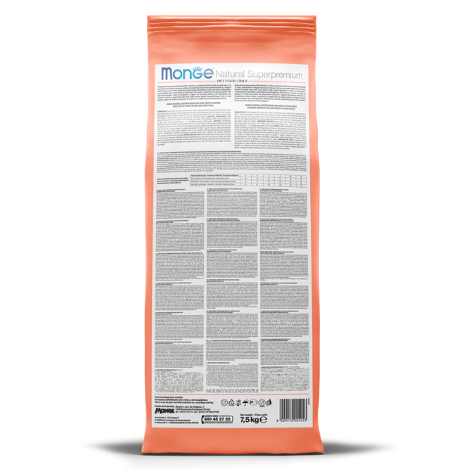 Monge Dog Speciality Line Monoprotein сухой корм для щенков мелких пород с лососем и рисом - 7,5 кг