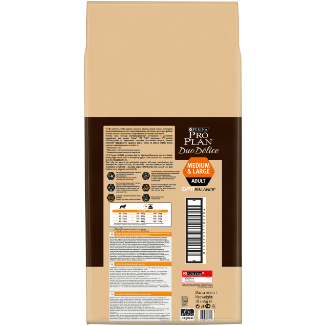 Purina Pro Plan Duo Delice сухой корм для взрослых собак крупных пород с лососем и рисом - 10 кг