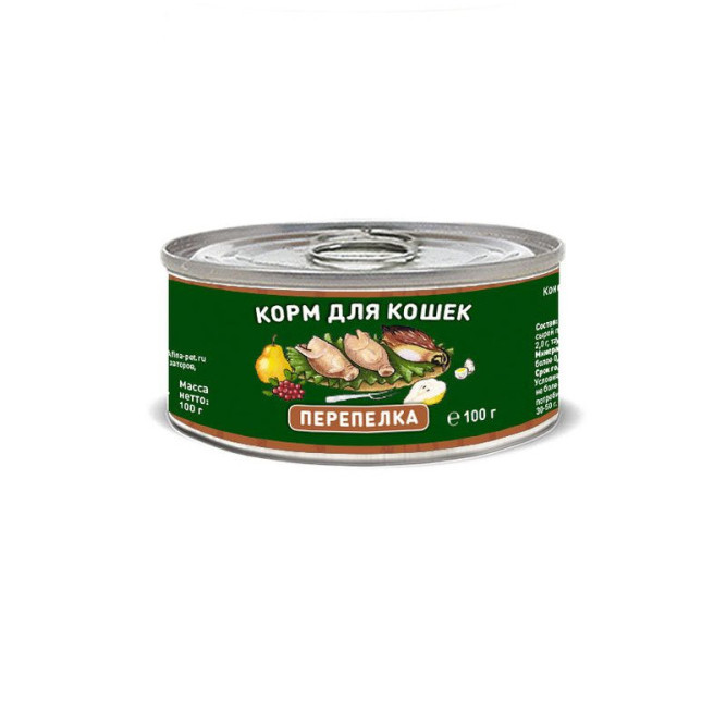 Solid Natura влажный корм для кошек, с перепелкой, в консервах - 100 г х 12 шт