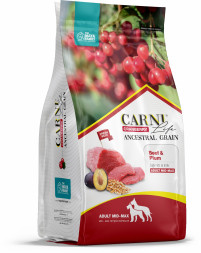CARNI LIFE Medium Maxi сухой корм для взрослых собак средних и крупных пород с говядиной, черносливом и клюквой - 12 кг