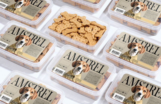 Amstrel печенье для собак с кальцием и коллагеном - 200 г