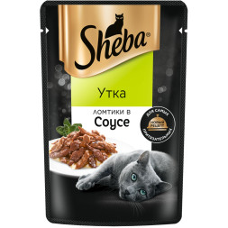 Sheba влажный корм для кошек ломтики с уткой, в соусе, в паучах - 75 г х 28 шт