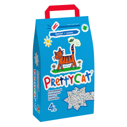 PrettyCat Naturel наполнитель впитывающий для кошачьего туалета, с ароматом алоэ - 4 л (2 кг)