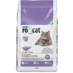 Ro Cat комкующийся наполнитель для кошек, без пыли, с ароматом лаванды - 5 л (4,25 кг)