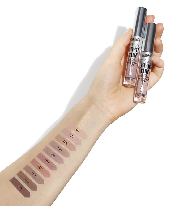 LUXVISAGE жидкие матовые тени для век Matt Tint Waterproof 12H, тон 108 Grey Taupe