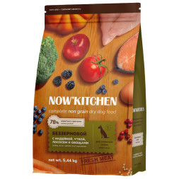 NOW' Kitchen сухой беззерновой корм для собак старше 7 лет, со свежей индейкой, уткой и лососем - 5,44 кг