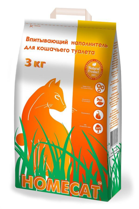 Homecat цеолитовый впитывающий наполнитель - 3 кг