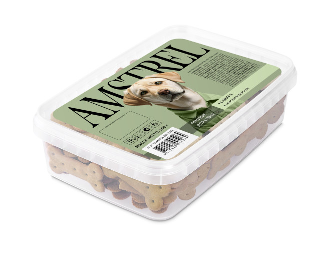 Amstrel печенье для собак с Омега-3 и морскими водорослями - 200 г