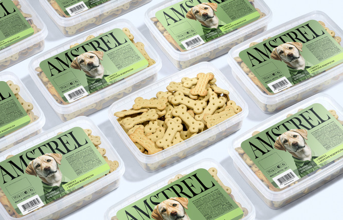 Amstrel печенье для собак с Омега-3 и морскими водорослями - 200 г