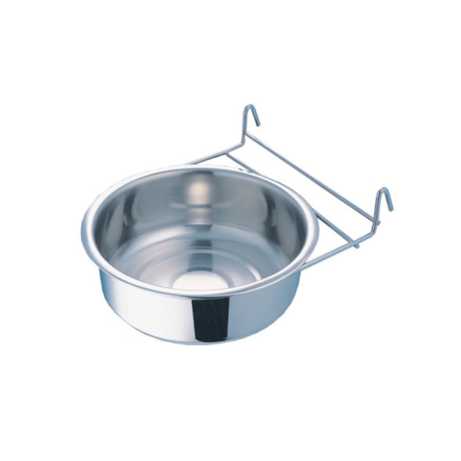 Mr.Kranch миска из нержавеющей стали с креплением для клеток и вольеров - 1,35 л