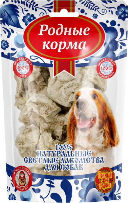 Родные Корма "Светлые" лакомство для собак лёгкое говяжье - 10 г