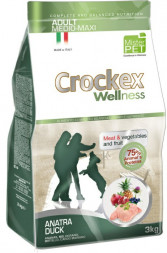 CROCKEX Wellness сухой корм для взрослых собак средних и крупных пород с уткой и рисом - 3 кг