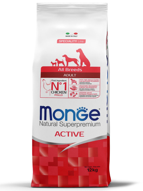 Monge Dog Speciality Active сухой корм для взрослых активных собак с курицей 12 кг